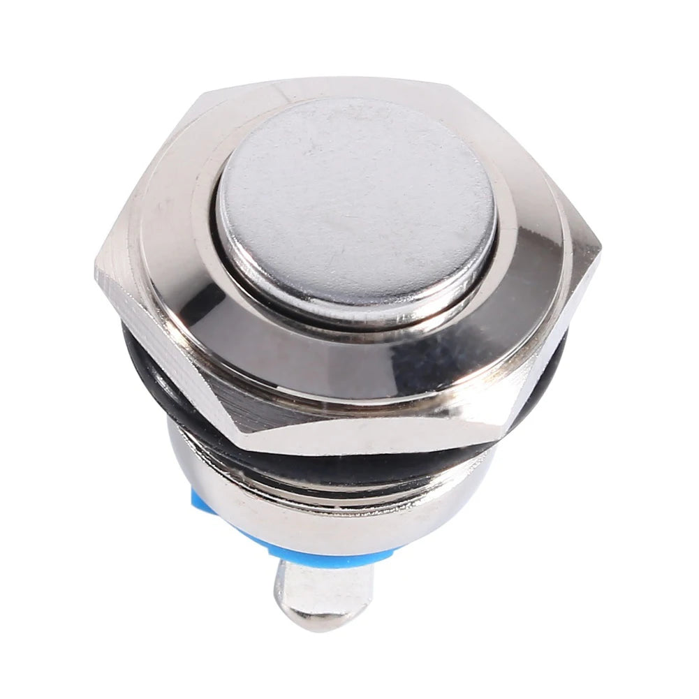 12V 16mm Waterproof Car Vehicle Metal Momentary Push Button ON/OFF Horn Switch