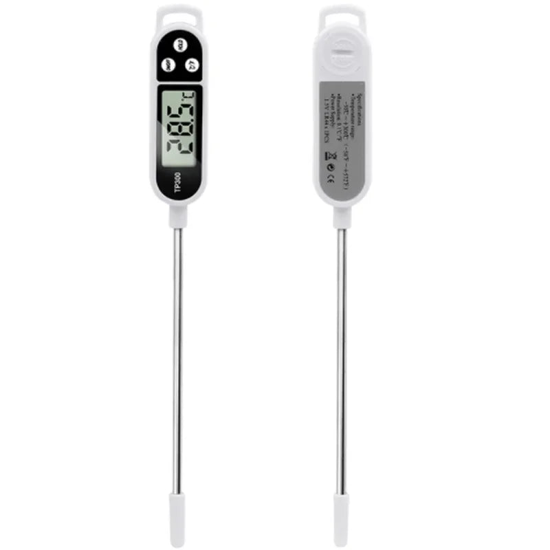 Food Thermometer Digital Real-Time Reading Meat And Beverage Thermometer With LCD Display And Probe Electronic Kitchen Thermomet