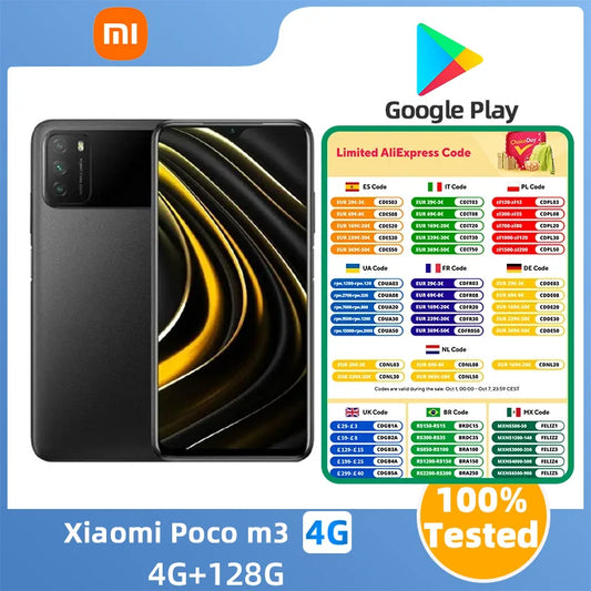 Xiaomi Redmi POCO M3 4G 6.53-inch screen smartphone CPU Qualcomm Snapdragon 662 battery capacity 6000mAh 48MP camera used phone