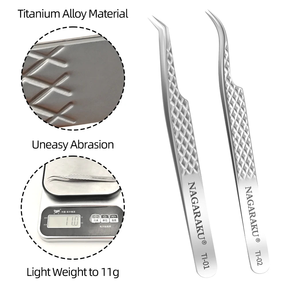 NAGARAKU Eyelash Extension Tweezers Makeup Stainless Steel Eyelash 3D accurate Clip