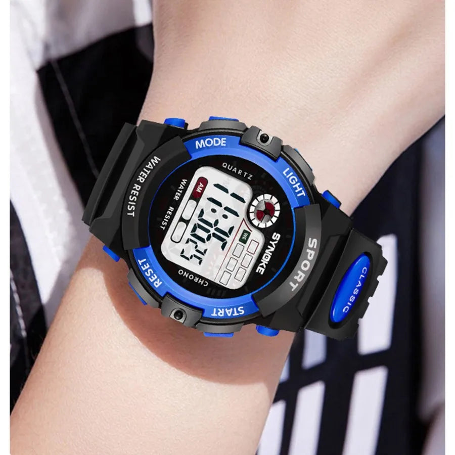 Student Sport Watches For Kids Colorful Electronic Watches Waterproof Clock Children Digital Watch For Boys Fashions Synoke