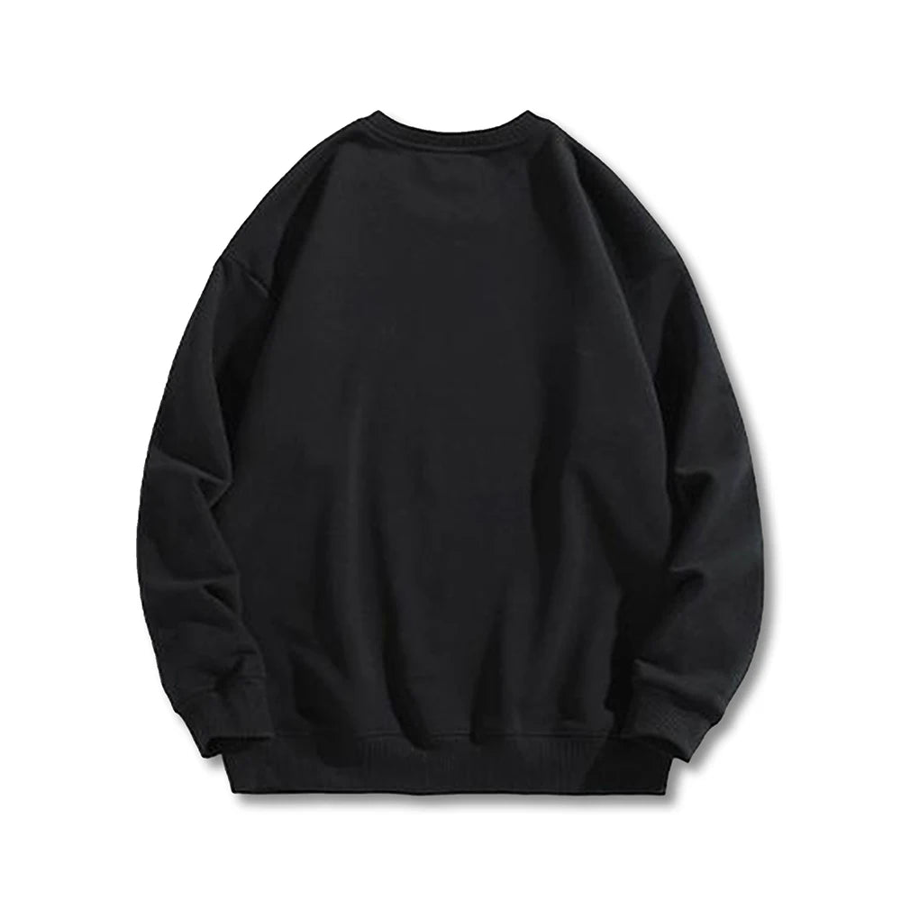 Men Oversized Pullover Fashion Solid Color Sweatshirt Men O Neck Long Sleeve Casual Sweatshirt Street Sportswear