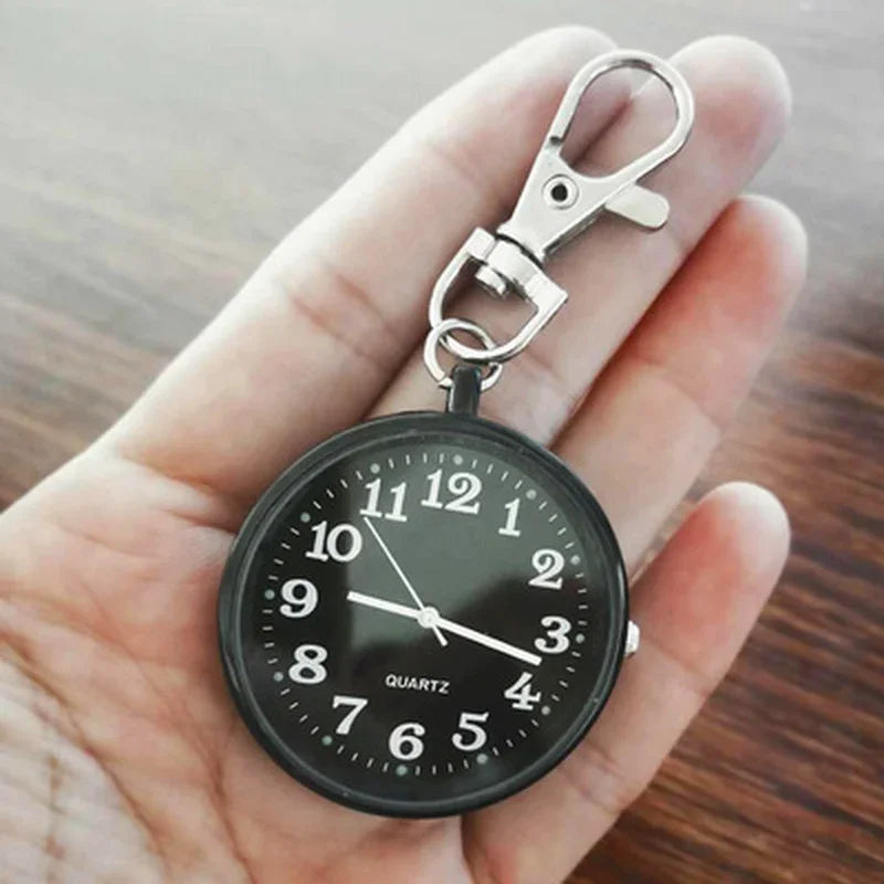 New Pocket Watch Keychain Remote Control Clock With Battery Student Doctor Medical Vintage Watch