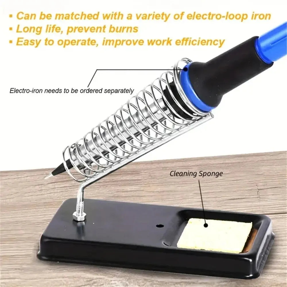 Electric Soldering Iron Stand Holder with Welding Cleaning Sponge Pads Generic High Temperature Resistance Welding Accessories