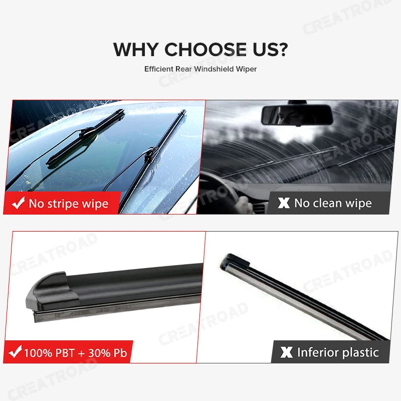 Wiper LHD Front & Rear Wiper Blades Set For Seat Ibiza Coupe 6J Hatchback 2012 - 2017 Windscreen Windshield Window 24"16"13"