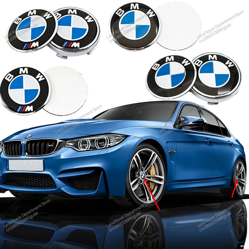 4pcs 56/60mm Car Wheel Center Hub Cap Stickers Styling For BMW M Performance E36 E46 E60 E90 E91 E92 E93 F30 F20 M3 Accessories