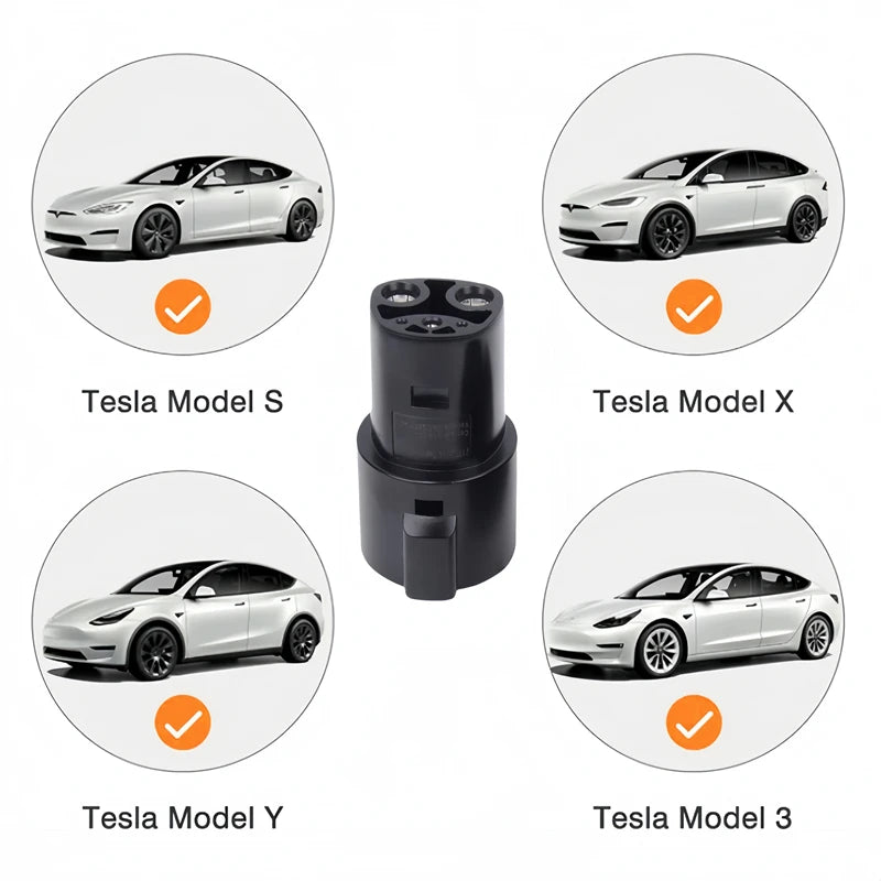 New EV Charger Adapter Type1 J1772 to Tesla Model X Y 3 S for Electric Vehicle Charging Gun Connector Conversion Teslas Socket