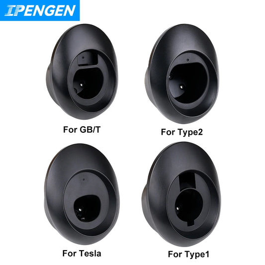 IPENGEN EV Charger Plug Holder Stand for TESLA Type 1 Type2 GB-T Standard Electric Vehicle Car Charger Wall Mount Bracket Socket