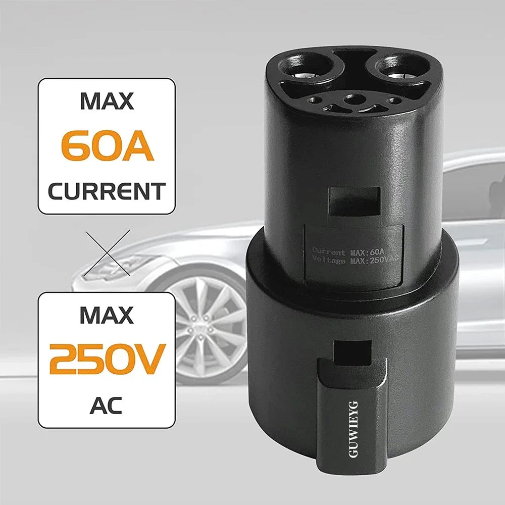 New Electric Vehicle Charging Adapter Type1 J1772 to Teslas Model X Y 3 S for EV Charger Connector EVSE Conversion Teslas Socket