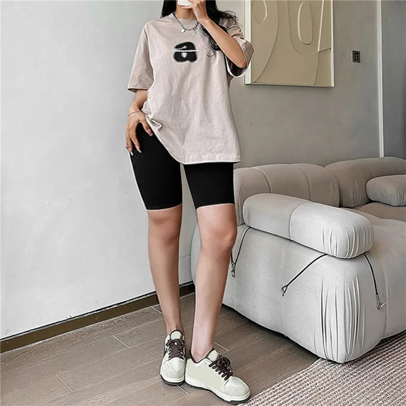 Women Yoga Sports Shorts High Waist Fitness Shorts Casual Streetwear Short Trousers Female Tight Shorts For Ladies Workout Pants