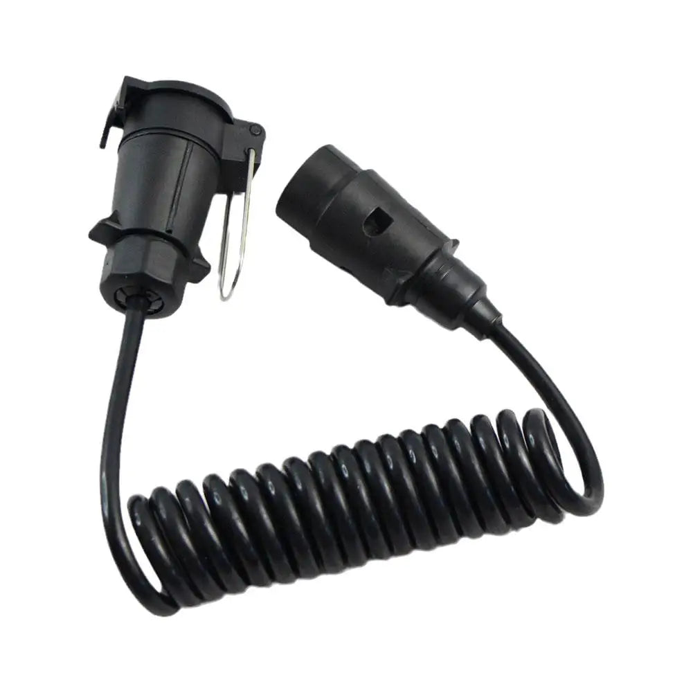 1pcs Trailer Extension Cable Spring Wire Connection Cables Male to Female 7 Pin Plug Connectors Trailer Line Accessories