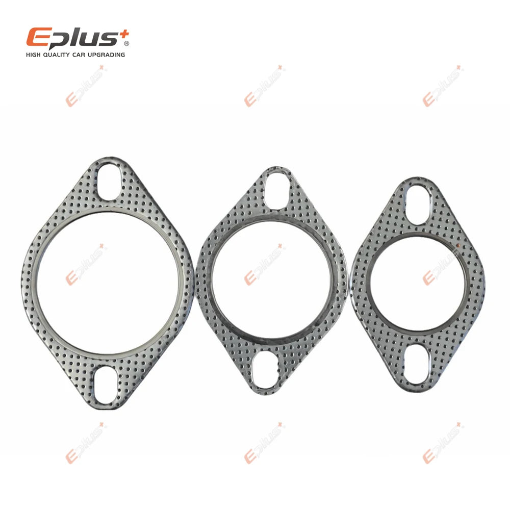 Eplus Car Motorcycle Exhaust pipe Muffler Flange Joint Kit Universal 2 Holes 304 Stainless Steel 51MM 63MM 76MM