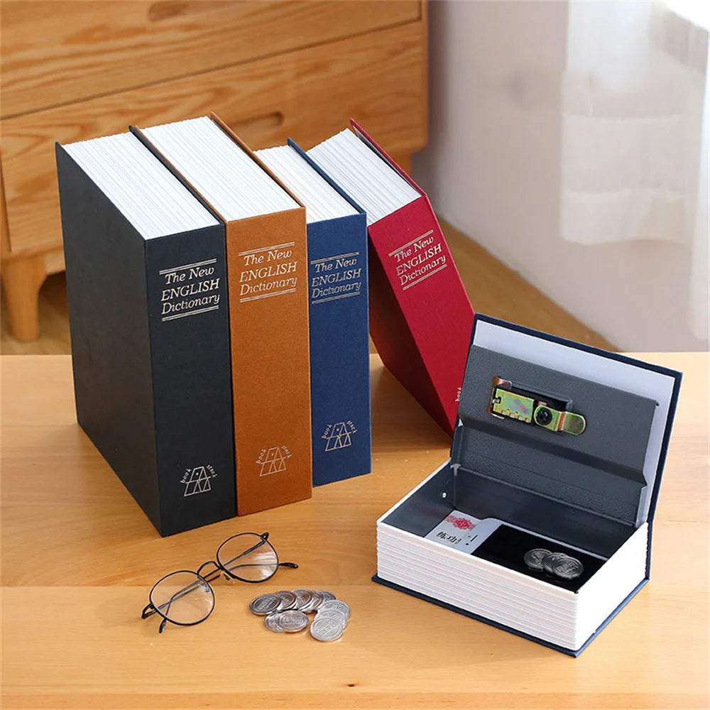 Mini Book Dictionary Safe Security Key Box Locker Money Hidden Key Safe Box Cash Bill Money Coin Storage Jewellery Lock Box Gift