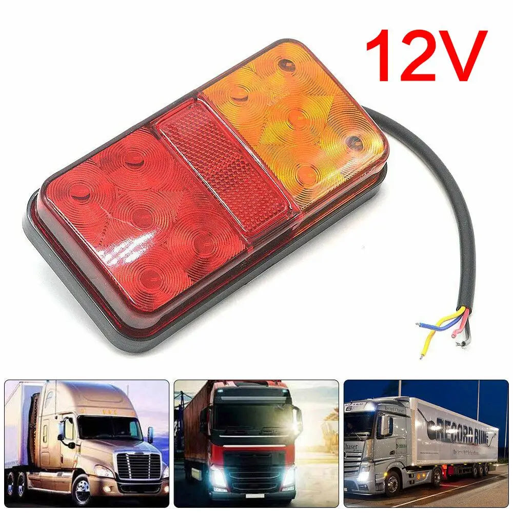 12V 2W 10 LED Truck Car Trailer Rear Tail Light Stop Indicator Lamp Taillight Turn Signal Lamp Waterproof Shockproof Rear lights