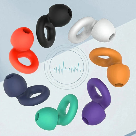 Soft Silicone Ear Plugs for Noise Reduction, Reusable Earplugs for Sleeping, Working, Swimming,4pair Ear Tips in XS/S/M/L