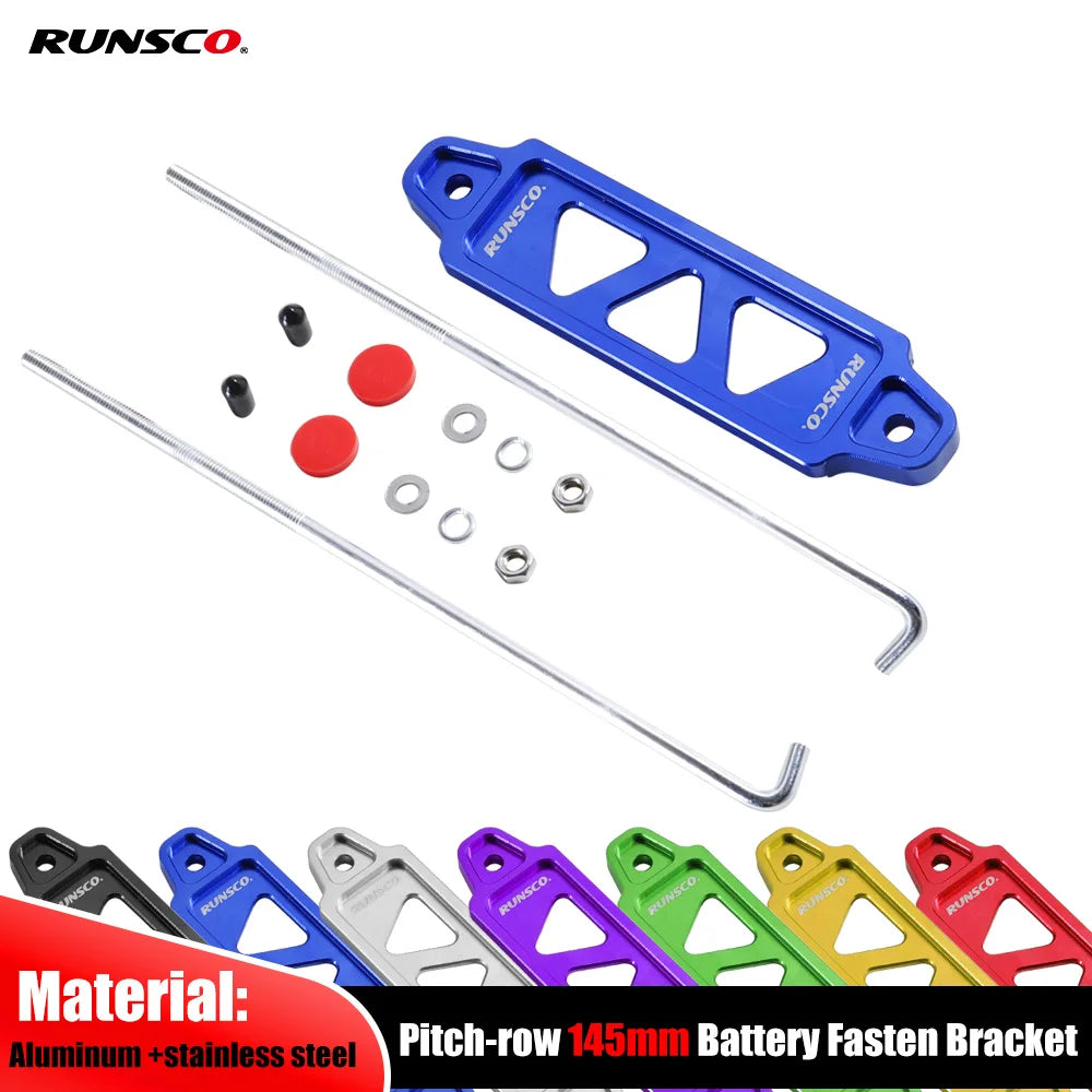 Aluminum Billet Car Battery Tie Down Fasten Bracket Holder Brace For Honda Civic ACURA INTEGRA Blue Red Gold Green Black 145mm