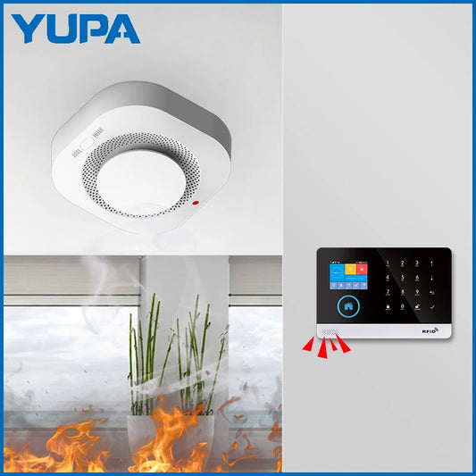 New Smoke Detector Wireless 433mhz Real-time Detection Fire Protection Alarm Sensor For Home Security Smoke Alarm Fire Equipment