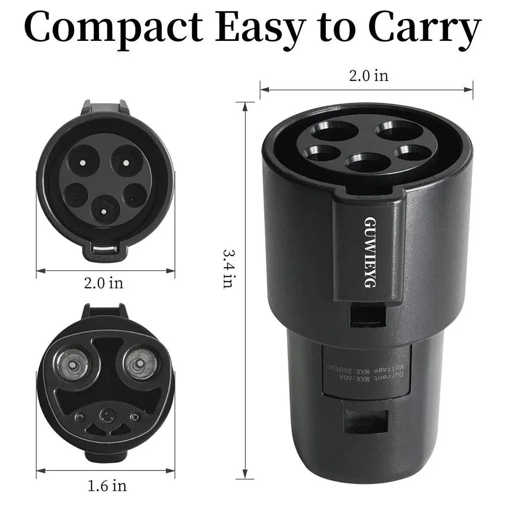 New Electric Vehicle Charging Adapter Type1 J1772 to Teslas Model X Y 3 S for EV Charger Connector EVSE Conversion Teslas Socket