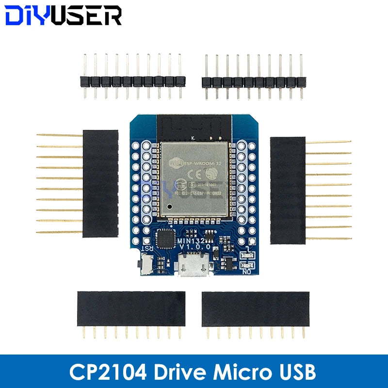 For Wemos Mini D1 ESP8266 ESP32 ESP-32S WIFI Bluetooth CP2104 Development Board Module For Arduino With Pins