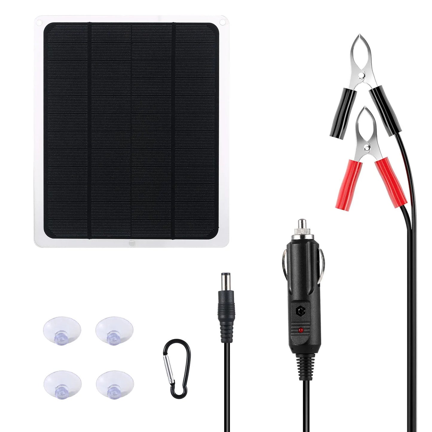 Solar Battery Trickle Charger Maintainer 12V Waterproof Solar Panel Trickle Charging Kit for Car Automotive Motorcycle Boat