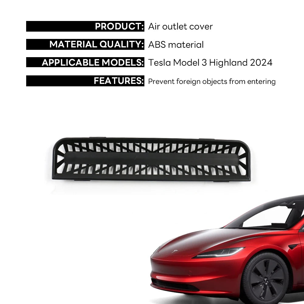 for Tesla New Model 3+ Rear Air Outlet Cover Rear Air Conditioning Vent Protective Cover Anti Blocking New Model3 Highland 2024