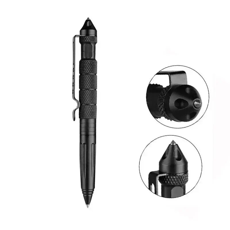 Multifunctional Metal Tactical Pen Anti Skid Emergency Glass Breaker Self Defense Supplies