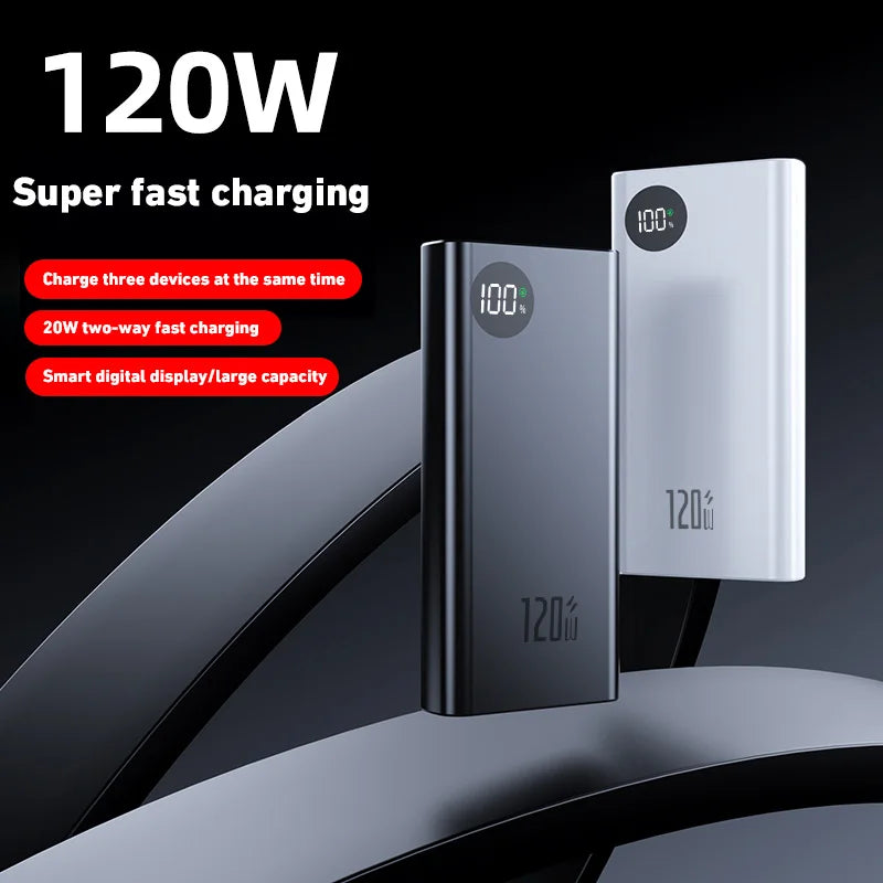 Xiaomi 200000mAh 120W Portable Power Bank Fast Charger Super Thin Backup Battery High Capacity Battery For iPhone 14 15 Samsung