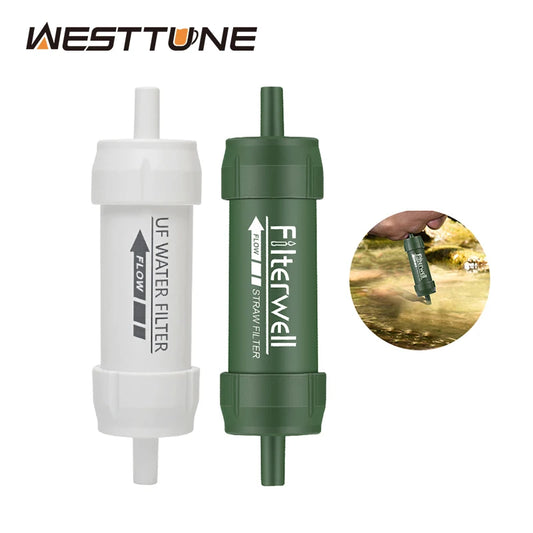 Outdoor Mini Water Filter Straw Water Purification for Survival or Emergency Supplies Portable Micron Water Purifier for Storm