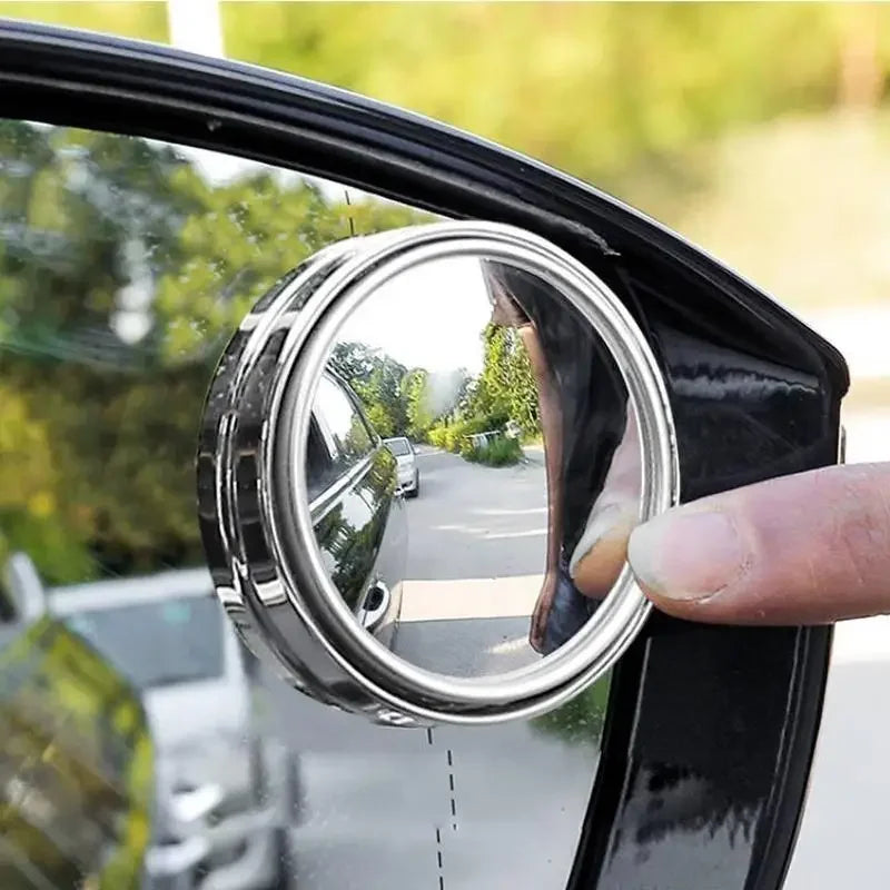 2Pcs 360 Degree Adjustable Blind Spot Mirror Car Auxiliary Rearview Convex Mirror Round Frame Wide Angle Mirrors for Car Reverse