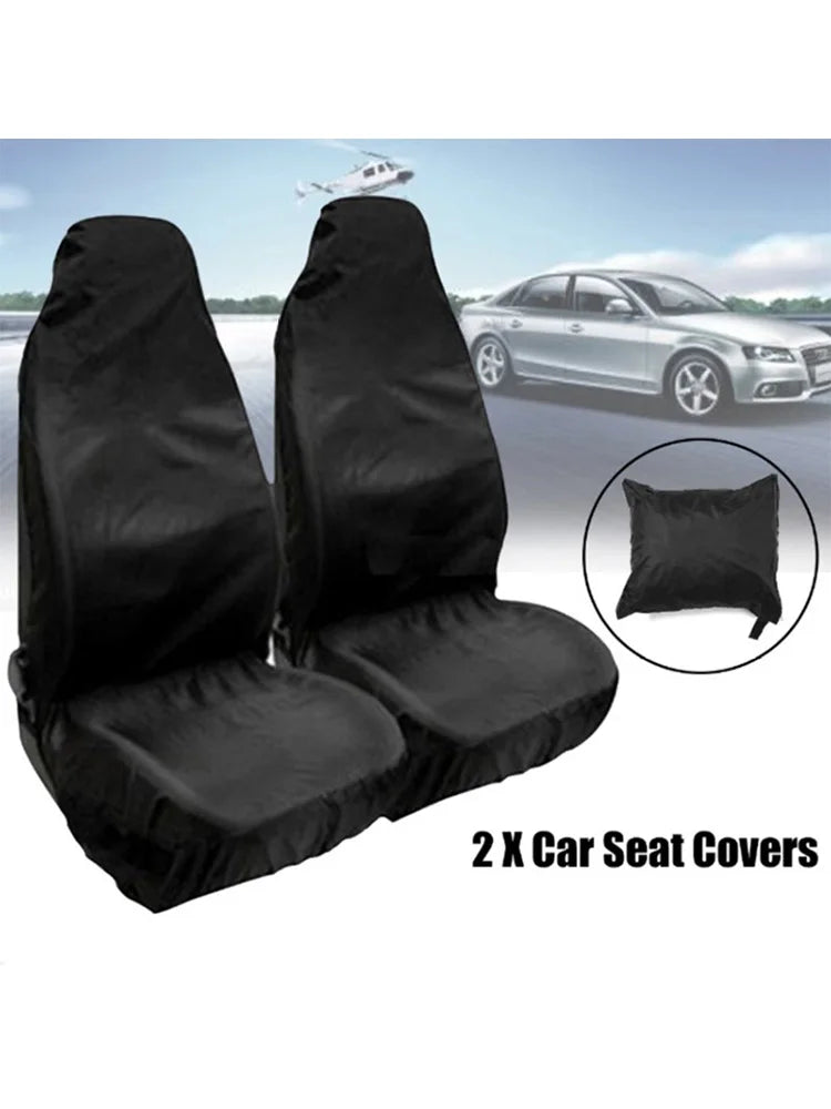 A Pair of Car Seat Covers Made of Oxford Cloth That Is Waterproof, Stain Resistant, and Easy to Clean. Front Seat Covers Are All