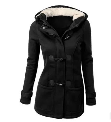 Wish Amazon New Hooded Classic Cotton Jacket Zipper Women's Top Coat Stylish Fashion Parkas In Various Colors