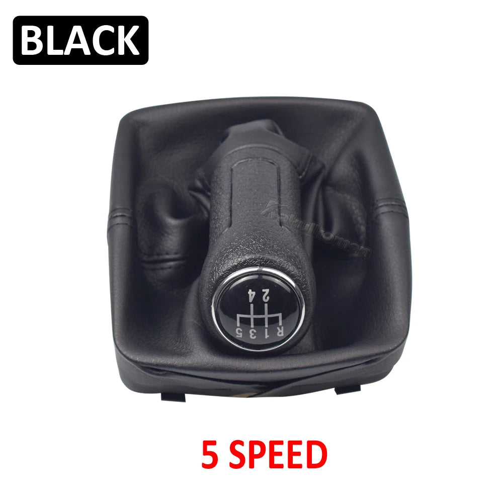 Car Gear Shift Knob Gaiter Boot For Volkswagen VW Polo 9N 9N2 9N3 2002-2009 Auto Manual 5 Speed Transmission Shifter Lever Cover