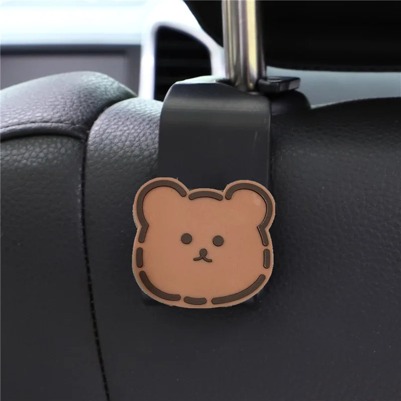 4PCS Car Seat Back Hook Cute Cartoon Car Hook Creative Car Multi-functional Car Hook