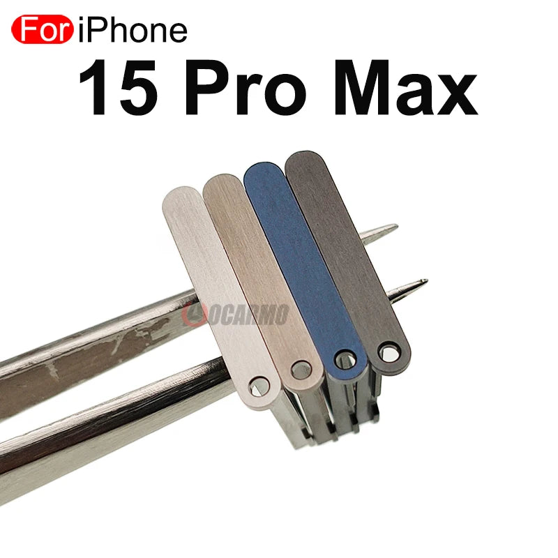 1Pcs/Lot For iPhone 15 Pro Max 15PM Single Dual SIM Card Tray Holder Slot Drawer Replacement Part Black White Blue Titanium